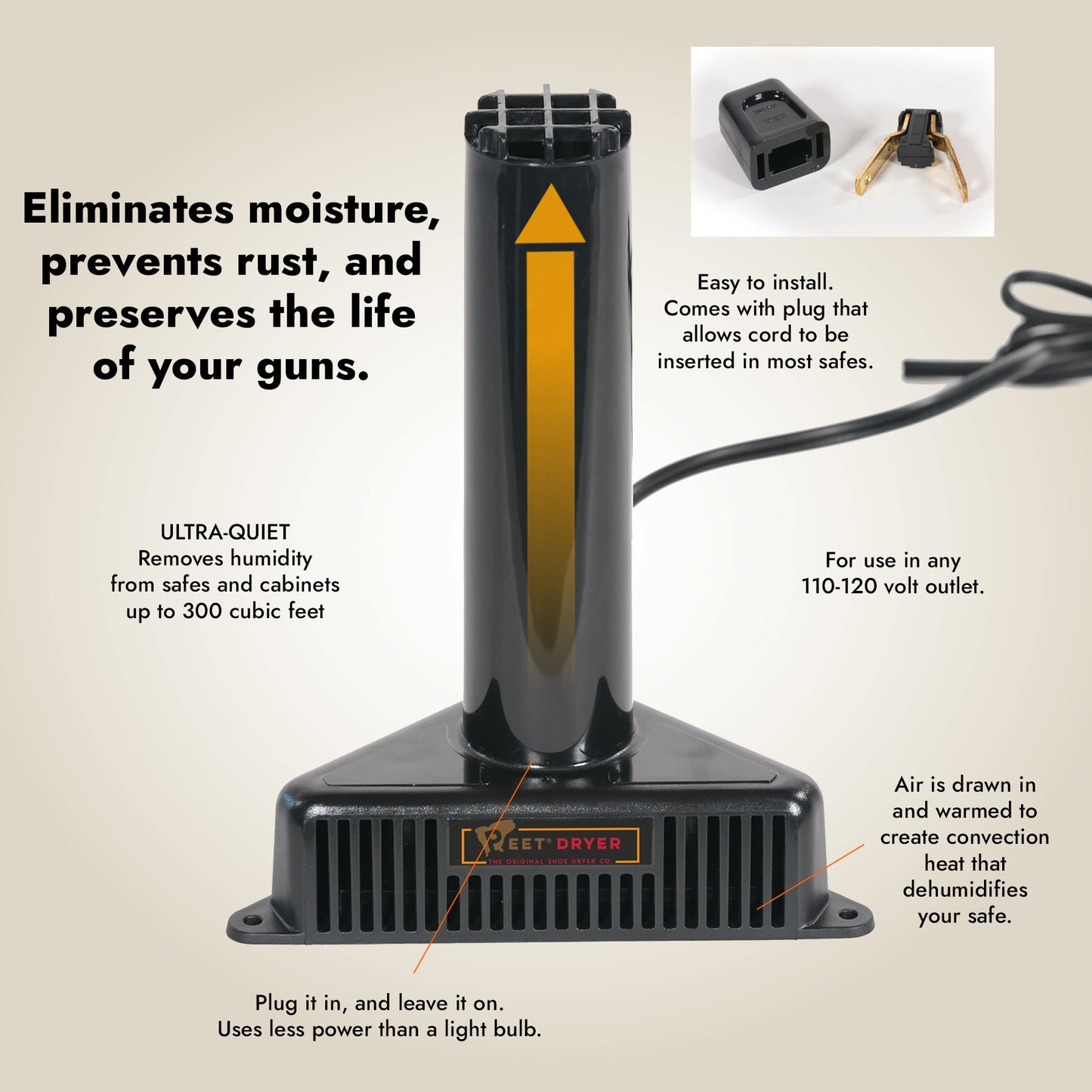 SafeKeeping PEET dryer and dehumidifier for gun safes and cabinets